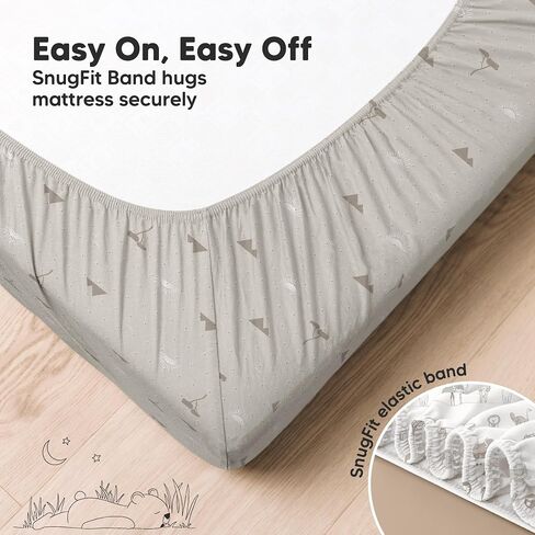 KeaBabies 2-Pack Fitted Crib Sheets for Boys, Girls, Baby - Soft Bamboo Viscose Cotton, 52x28 Standard Crib Mattress Sheets, Toddler Bed Mattress Cover, Gender Neutral, Breathable, Durable (Avocado) in Saudi Arabia