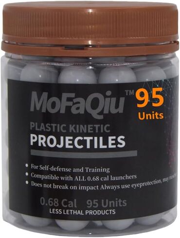 Plastic Kinetic Projectiles - 68 Cal Training Ball, Pepper Ball Launcher Training Projectiles, High Precision and Smooth Surface，Compatible with .68 Cal Pepper Ball Gun Training Balls in Saudi Arabia