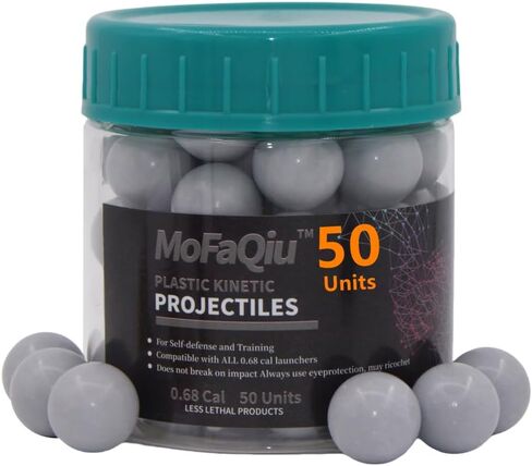 Plastic Kinetic Projectiles - 68 Cal Training Ball, Pepper Ball Launcher Training Projectiles, High Precision and Smooth Surface，Compatible with .68 Cal Pepper Ball Gun Training Balls in Saudi Arabia