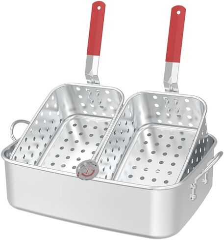 10QT Outdoor Fish Fryer Kit – Heavy-Duty Aluminum Pot, 6.7QT Basket, Propane Deep Fryer with 0-10 PSI Regulator & Steel Frame – Ideal for Seafood & More in Saudi Arabia