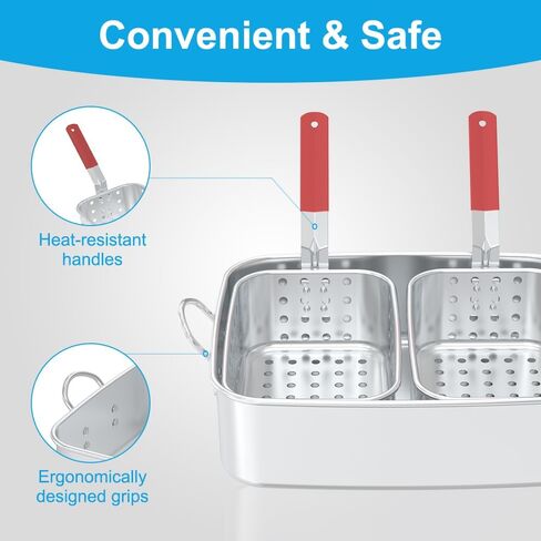 10QT Outdoor Fish Fryer Kit – Heavy-Duty Aluminum Pot, 6.7QT Basket, Propane Deep Fryer with 0-10 PSI Regulator & Steel Frame – Ideal for Seafood & More in Saudi Arabia
