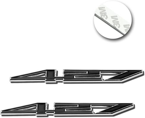 2x 427 شارة الشعار الألمنيوم شارة Red & Silver لـ Z06-C6 427 CI (أحمر) in Kuwait