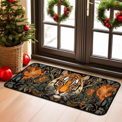 Tiger Floral Kitchen Floor Mat, Room Runner Rugs 17''x51'' Laundry Room Rug Runner,Bathroom, and Mudroom in Saudi Arabia