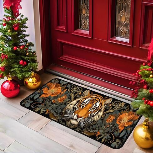 Tiger Floral Kitchen Floor Mat, Room Runner Rugs 17''x51'' Laundry Room Rug Runner,Bathroom, and Mudroom in Saudi Arabia