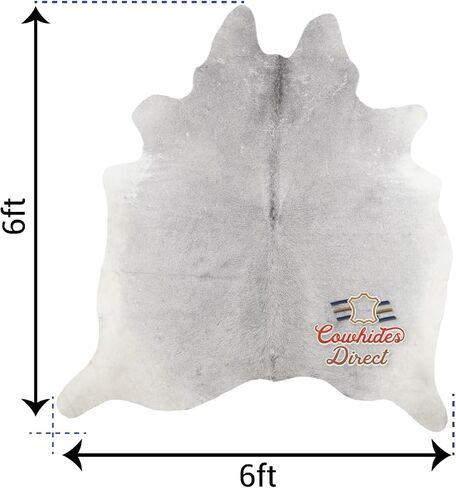 Cowhides Direct Genuine Cowhide Rug - 100% Real Cowhide Rug - Modern Style Cow Skin Rugs for Living Room, Bedroom, Kitchen & More (7’x8’ Medium Grey) in Saudi Arabia