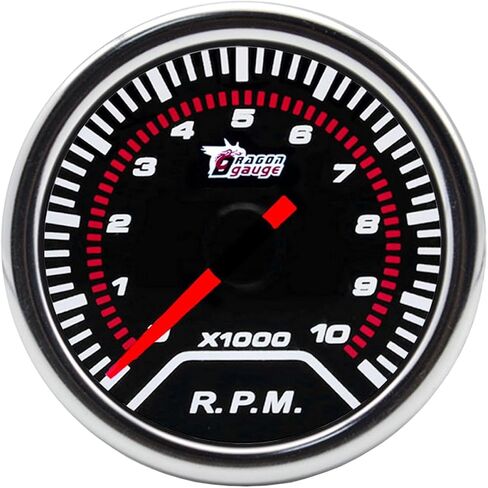 CAR Tacho Gauge 2 "52mm مقياس سرعة الدوران المقياس المقياس المقياس العالمي للمؤشرات RPM Univers in Kuwait