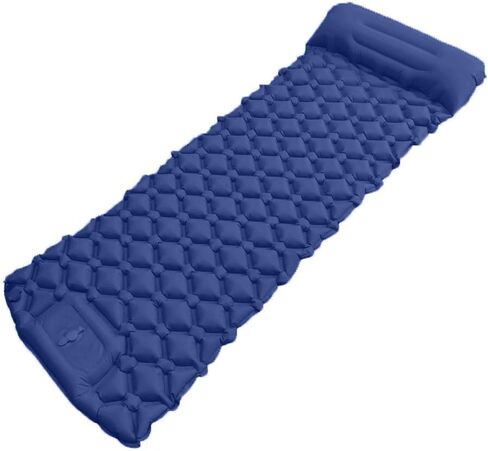 Ultralight Inflatable Camping Sleeping Pad – Compact Built-in Pillow,Waterproof & Durable –Connects to Double Bed and Ideal for Camping, Hiking & Outdoor Adventures in Saudi Arabia
