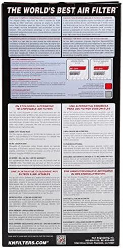 K&N High-Flow Original Lifetime Engine Air Filter: Increase Power: Premium, Washable: Compatible with 2013-2018 Acura: RDX, 33-2489 in Kuwait