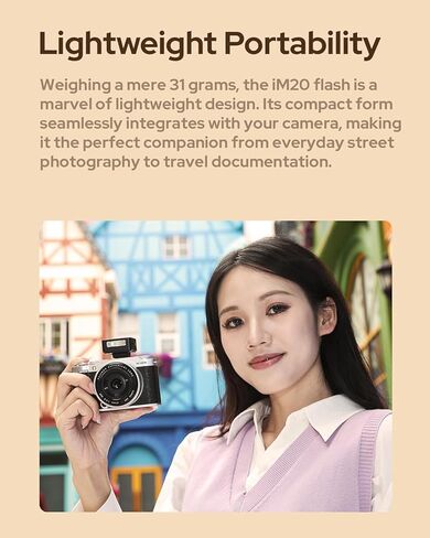 فلاش كاميرا Godox IM20 ، Mini Flash Speedlite ، 440 وميض كامل القوة ، الليثيوم المدمج لفوجي ، سوني نيكون ، كاميرا كانون ، أبيض اللون in Saudi Arabia