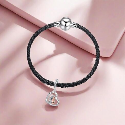 شقيقات Tchyun Love Heart Dangle Charm Cubic Zirconia Bead for Pandora Bracelet Women Gift in Kuwait