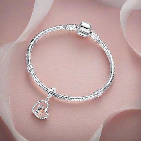 شقيقات Tchyun Love Heart Dangle Charm Cubic Zirconia Bead for Pandora Bracelet Women Gift in Kuwait