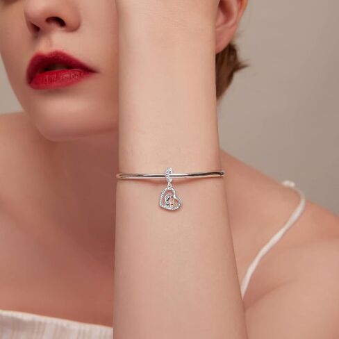 شقيقات Tchyun Love Heart Dangle Charm Cubic Zirconia Bead for Pandora Bracelet Women Gift in Kuwait