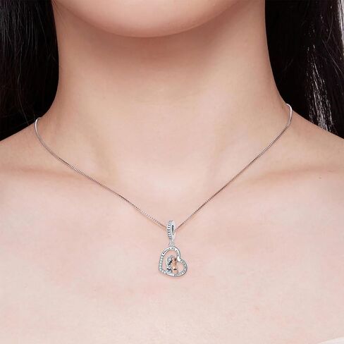 شقيقات Tchyun Love Heart Dangle Charm Cubic Zirconia Bead for Pandora Bracelet Women Gift in Kuwait