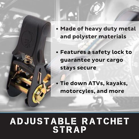 Tie Down 1 inch x 15 ft Grey Ratchet Strap, 4-Pack Kit - 1823 lbs. Breaking Load Limit in Saudi Arabia