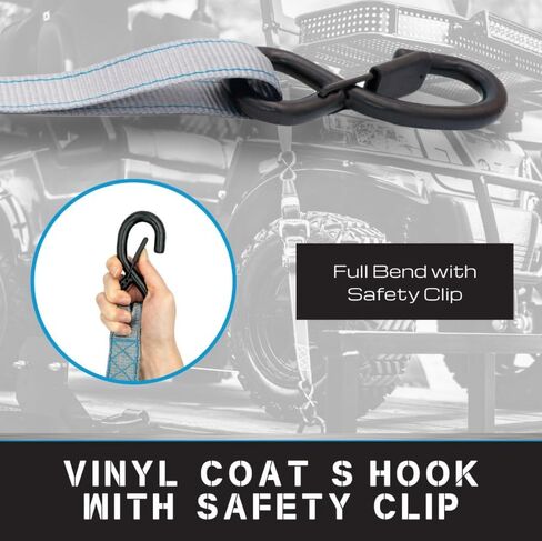 Tie Down 1 inch x 15 ft Grey Ratchet Strap, 4-Pack Kit - 1823 lbs. Breaking Load Limit in Saudi Arabia