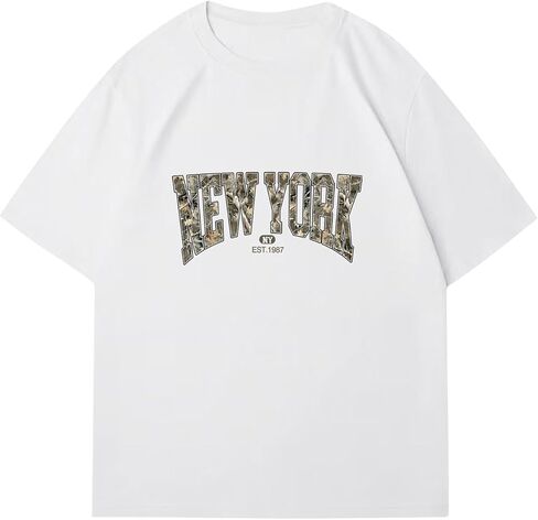 Verdusa Men's Camo Letter Graphic Tees Short Sleeve Summer T Shirt Daily Streetwear in Saudi Arabia