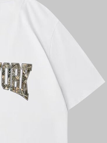 Verdusa Men's Camo Letter Graphic Tees Short Sleeve Summer T Shirt Daily Streetwear in Saudi Arabia