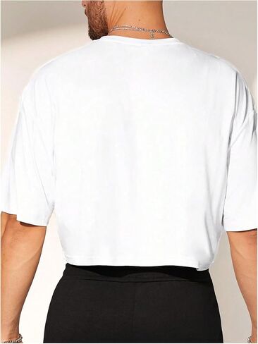 GORGLITTER Men's Crop Tops Rhinestone Lips Graphic T Shirt Crewneck Short Sleeve Tee in Saudi Arabia