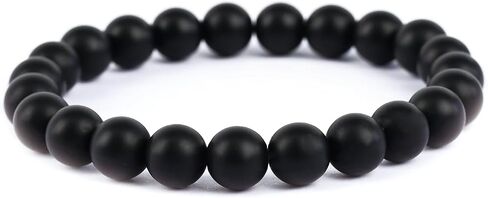 Natural Energy Healing Stone Charm Bracelet 8mm Natural Energy Healing Lava Rock Bracelet - Unisex in Kuwait