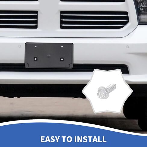 for RAM License Plate Frames, Front Bumper License Plate Holder Mount Bracket Compatible with 2013-2018 Dodge RAM Exterior Accessories, Black in Saudi Arabia