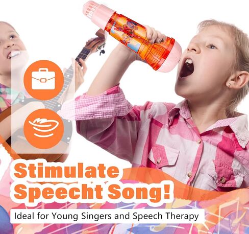 Echo Microphone for Kids, 5.51 Inches, Battery-Free, Magic Microphone for Toddler, Singing, Speech & Communication Therapy (Blue) in Saudi Arabia