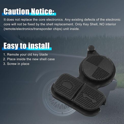 X AutoHaux 2PCS 3 أزرار لوحة مفتاح FOB عن بعد لسلسلة BMW 3 5 7 E38 E39 E36 Z3 Z4 Z8 X3 X5 in Saudi Arabia