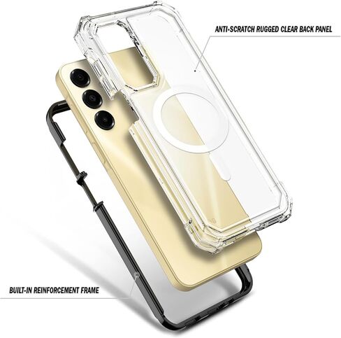 for Samsung Galaxy A36 5G Phone Case, Magnetic Case [Compatible with Mag-Safe] [10FT Military Grade Drop Tested] Shockproof Protective Bumper Case (Glitter Pink/Aqua) in Kuwait