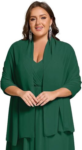 Ever-Pretty Plus Women's Scraf Chiffon Sheer Shawls and Wraps for Formal Evening Party Dresses in Saudi Arabia