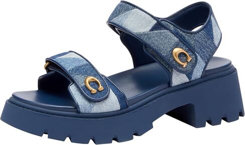 Coach Women's Brynn Platform Sandal, Charcoal/Black, 7.5 in Saudi Arabia
