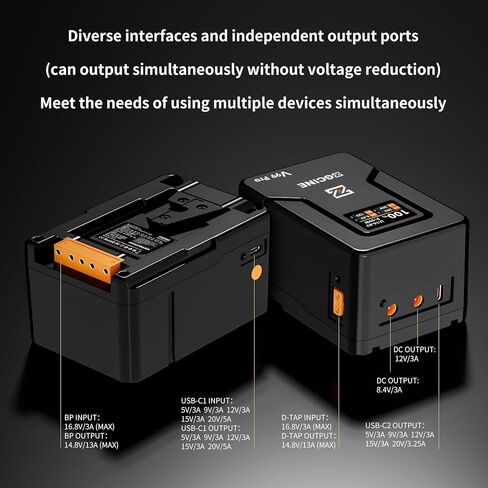 Zgcine ZG-V99Pro V-Mount Battery Orange in Kuwait