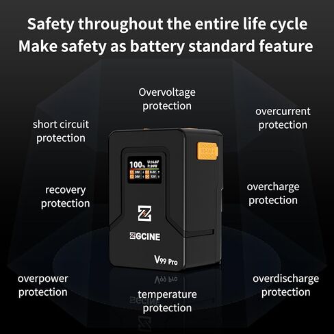 Zgcine ZG-V99Pro V-Mount Battery Orange in Kuwait
