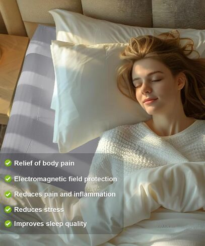 Grounding Sheet with Grounding Cord 95% Soft Cotton Sheet with 5% Silver for Baby Crib, Electric Grounding Sheet for Bed, Sleep Well (27 * 52 inch) in Saudi Arabia