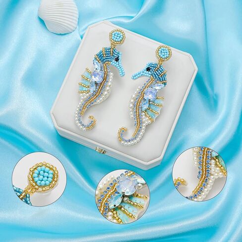 بوهيميان مصنوعة يدويًا ، تتدلى الإجازة ، أقراط ، صيف بوهو بيتش البيان المجوهرات للنساء in Kuwait