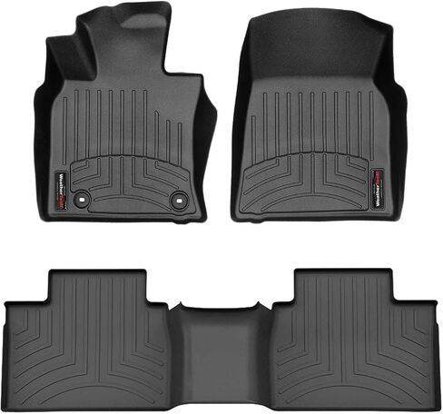 WeatherTech Custom Fit FloorLiners for Toyota Camry - 1st & 2nd Row (441230-1-4), Black in Saudi Arabia