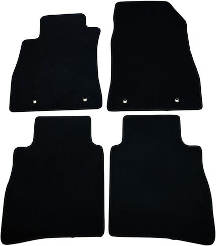 Floor Mats Compatible with 2013-2019 Nissan Sentra, Factory Fitment Floor Mats Carpet Front & Rear Black 4PC Nylon by IKON MOTORSPORTS, 2014 2015 2016 2017 in Saudi Arabia