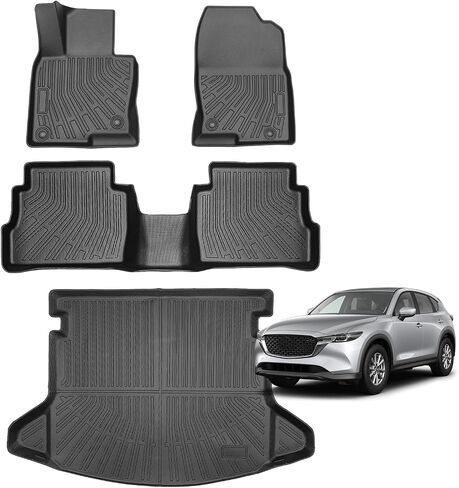 حصيرة سيارة TPE لـ Mazda CX-5 2017-2025 ، 5 مقاعد بطانات أرضية ، تغطية كاملة في جميع الأحوال الجوية ، إكسسوارات السيارات غير المنقولة غير المنقولة in Kuwait