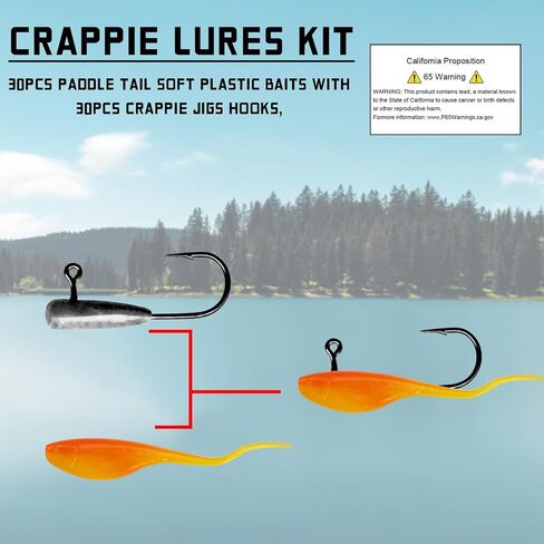 60PCS Tube Baits Fishing Soft Plastic Lures, Tube Jigs Heads Crappie Baits Lures Soft Plastic Swimbaits Ice Fishing Jigs Worms for Bass Trout Lures Freshwater Saltwater Fishing (60pcs) in Saudi Arabia