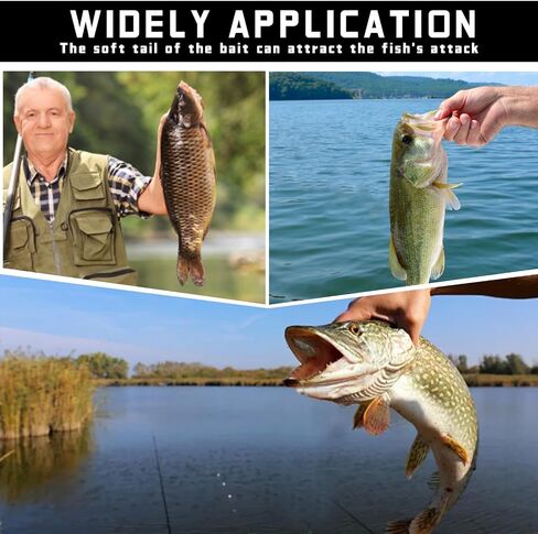 60PCS Tube Baits Fishing Soft Plastic Lures, Tube Jigs Heads Crappie Baits Lures Soft Plastic Swimbaits Ice Fishing Jigs Worms for Bass Trout Lures Freshwater Saltwater Fishing (60pcs) in Saudi Arabia