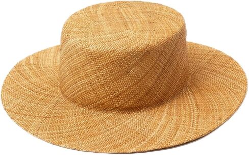 Solid Hats for Women Pink Beach Hat Precious Grass Summer Flat Vacation Cap in Kuwait