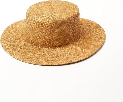 Solid Hats for Women Pink Beach Hat Precious Grass Summer Flat Vacation Cap in Kuwait