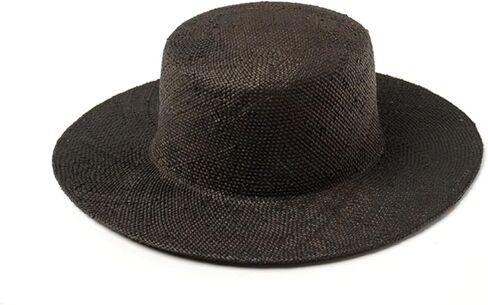 Solid Hats for Women Pink Beach Hat Precious Grass Summer Flat Vacation Cap in Kuwait