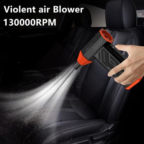 AIR AIR DUSTER-130000RPM DUTER AIR ELECTRY COMPLICENT CONCELING CLEANING CLEANTING ， 4 سرعات توربو مروحة توربو قابلة لإعادة الاستخدام القابلة لإعادة الاستخدام للسيارة وسرير الهواء والهواء في الهواء الطلق والمنزل in Saudi Arabia