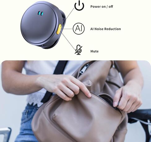 Wireless Lavalier Microphone, Dual Lapel Mics, Lightning Plug & Play, 150ft Range, Android Compatible in Saudi Arabia