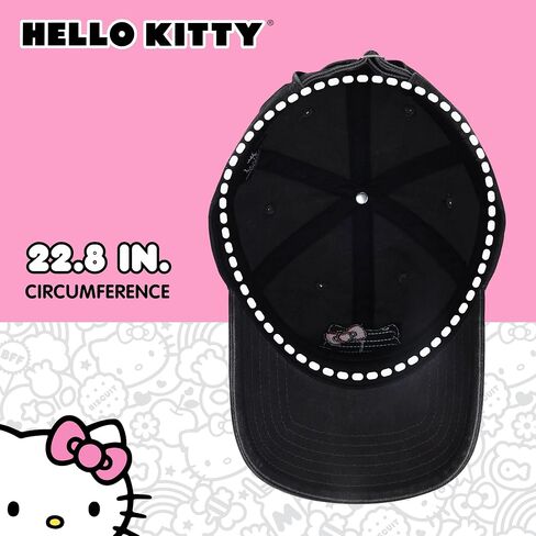 Concept One Hello Kitty Baseball Cap, Adjustable Cotton Dad Hat with Curved Brim, Chenille Patch in Saudi Arabia
