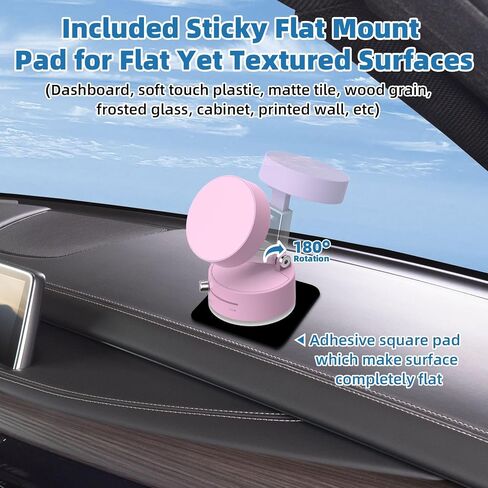 Vacuum Magnetic Phone Holder with Metal Ring Compatible with iPhone Samsung All Phone, Portable Universal Collapsible Magnetic Phone Stand for Gym Car Mount with Windshield Suction Cup in Saudi Arabia