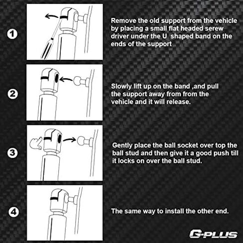 G-PLUS Lift Supports Gas Spring Struts,Compatible with 1999-2004 Jeep Grand Cherokee White 2PCS Gas Struts for Heavy Lid, 55352897AB in Saudi Arabia