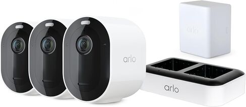 Arlo Pro 5S Spotlight Security Camera 2K HDR 5 Camera Bundle | Outdoor | Wireless with Spotlight | Dual-Band Wi-Fi | 12X Zoom, 2-Way Audio, Color Night Vision, Live Stream | Black in Saudi Arabia