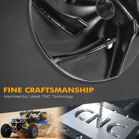 NiceCnc Black Water Pumpermeller متوافق مع Can Am Commander 1000r 4x4 DPS 2018-2020 ، Defender HD10 4x4 2016-2018 ، Maverick X3 900 HO 4X4 DPS 2018 ، انظر Fitments in Saudi Arabia