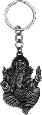 Generic Bro Mart Hindu God of Beginnings Lord Shree Ganesh Shiva 'Son Locket with Chain Gray الزنك المعدنية 00 سلسلة المفاتيح وهدية مفاتيح للرجال والنساء ، والرمادي ، الحجم المجاني (متعدد الألوان) ، متوسطة in Saudi Arabia