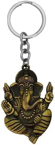 Generic Bro Mart Hindu God of Beginnings Lord Shree Ganesh Shiva 'Son Locket with Chain Gray الزنك المعدنية 00 سلسلة المفاتيح وهدية مفاتيح للرجال والنساء ، والرمادي ، الحجم المجاني (متعدد الألوان) ، متوسطة in Saudi Arabia